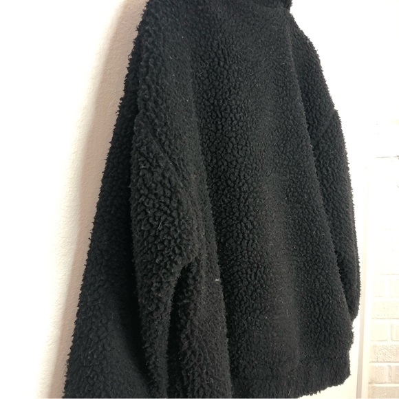 I AM GIA Teddy Coat Black Oversized Sherpa Long Coat Size Small - Picture 13 of 16
